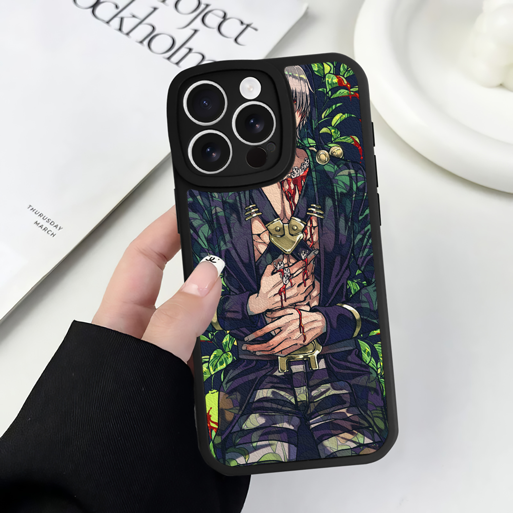 （画像用） ジョジョの奇妙な冒険 JoJo's Bizarre Adventure 【iPhone 16シリーズ対応】シリコンスマホケース（レザー調） 材質：シリコン